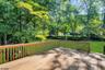 Deck facing backyard