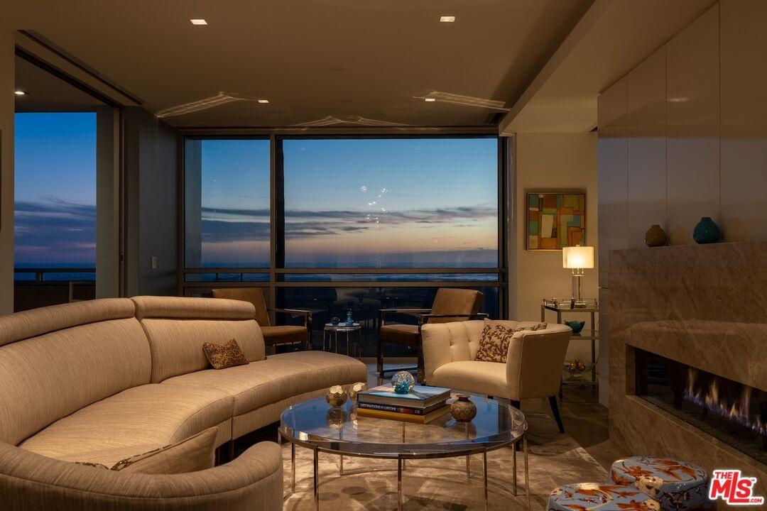Living room at dusk
