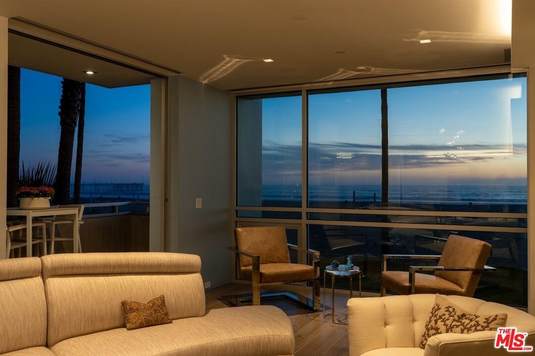 Living room at dusk