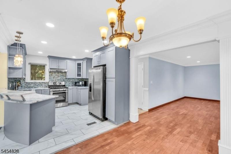 Kitchen Opens to Living Room