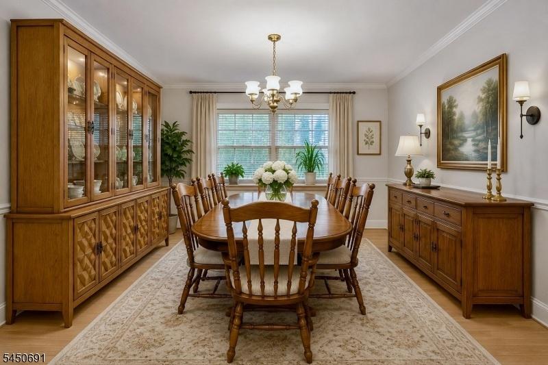 Dining room staged