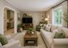 Family room staged