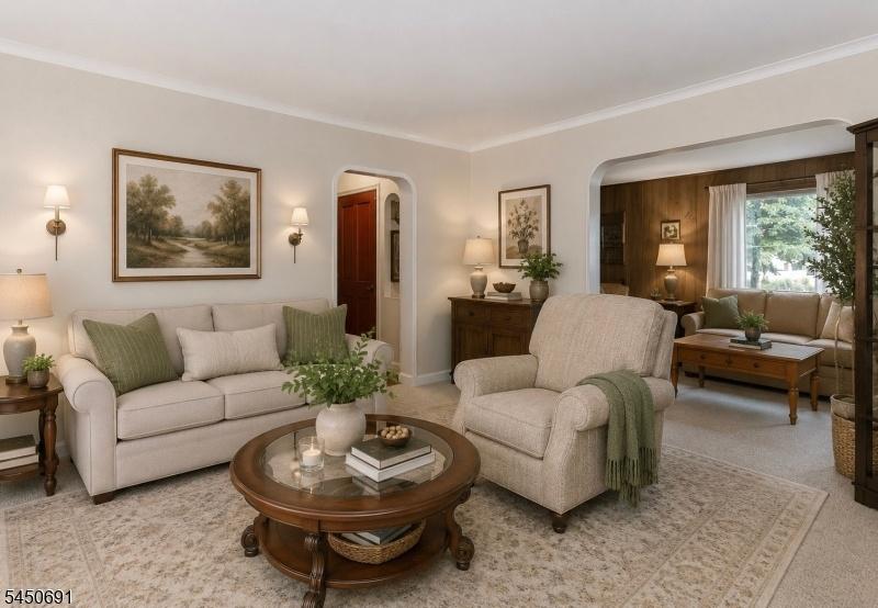 Living room staged