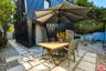 Private backyard lounge area w