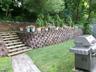 Rear yard w/ decorative stone