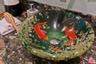 Hand painted koi vessel sink