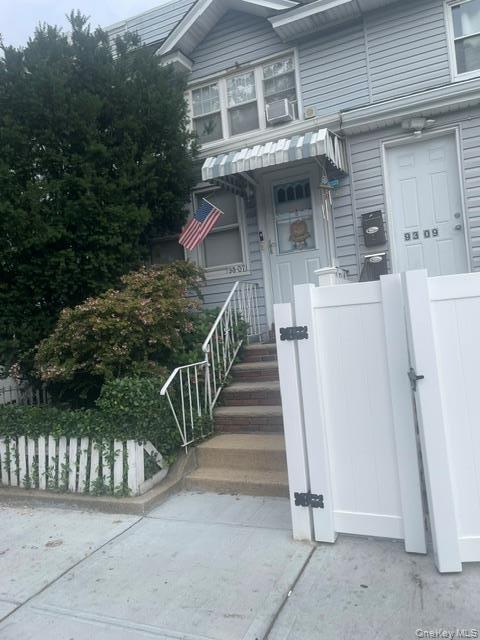Siding exterior with a gabled roofline