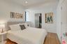 Bright guest bedroom with gall