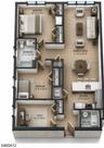 2 bed den Floor Plan