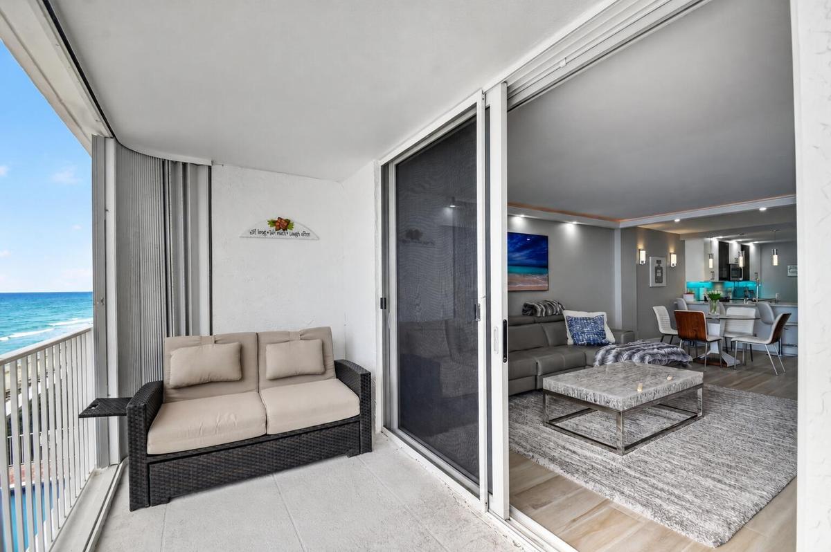 Balcony with Loveseat.