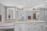 Double Sink with Built-in Makeup Vanity