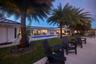 The dock and pool at twighlight