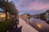 Your private 80 foot dock at dusk