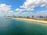 Pompano Beach coastline and pier, looking south.