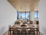Rendering, virtually staged. Dining and living, second floor.