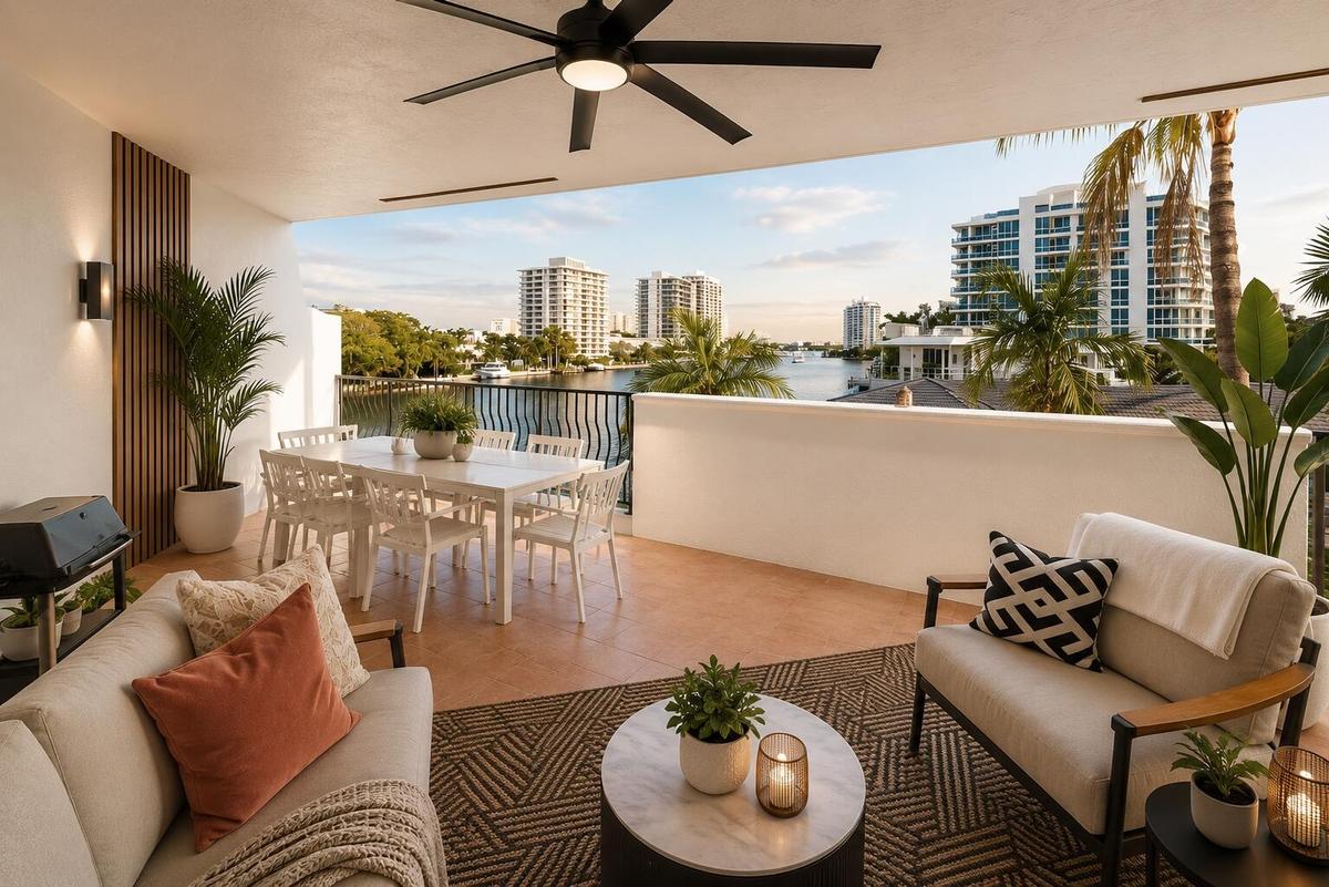 Terrace overlooking Intracoastal