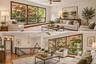 Living room with large windows and hardwood floors / Virtually staged