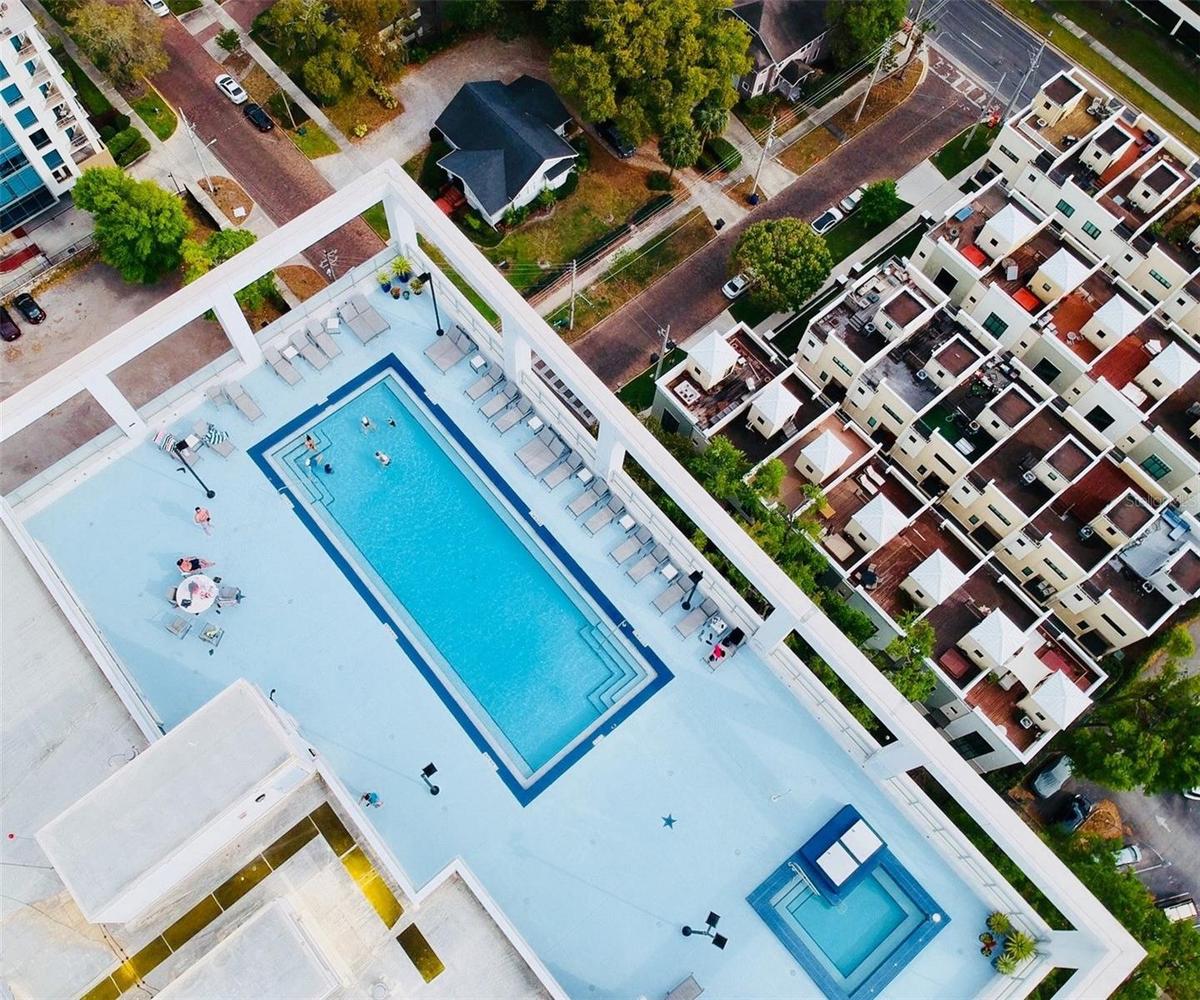 Rooftop pool and spa