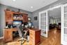 Flows into family room