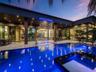 Outside, inside living, water sounds
