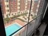View of courtyard and heated pool from the living room.