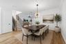 Diningroom with staged furniture for perspective.