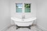 Claw-footed soaking tub
