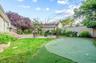 Backyard with putting green