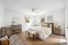 Virtually staged primary bedroom