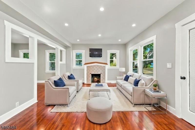 living room virtually staged