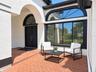 Staged front porch