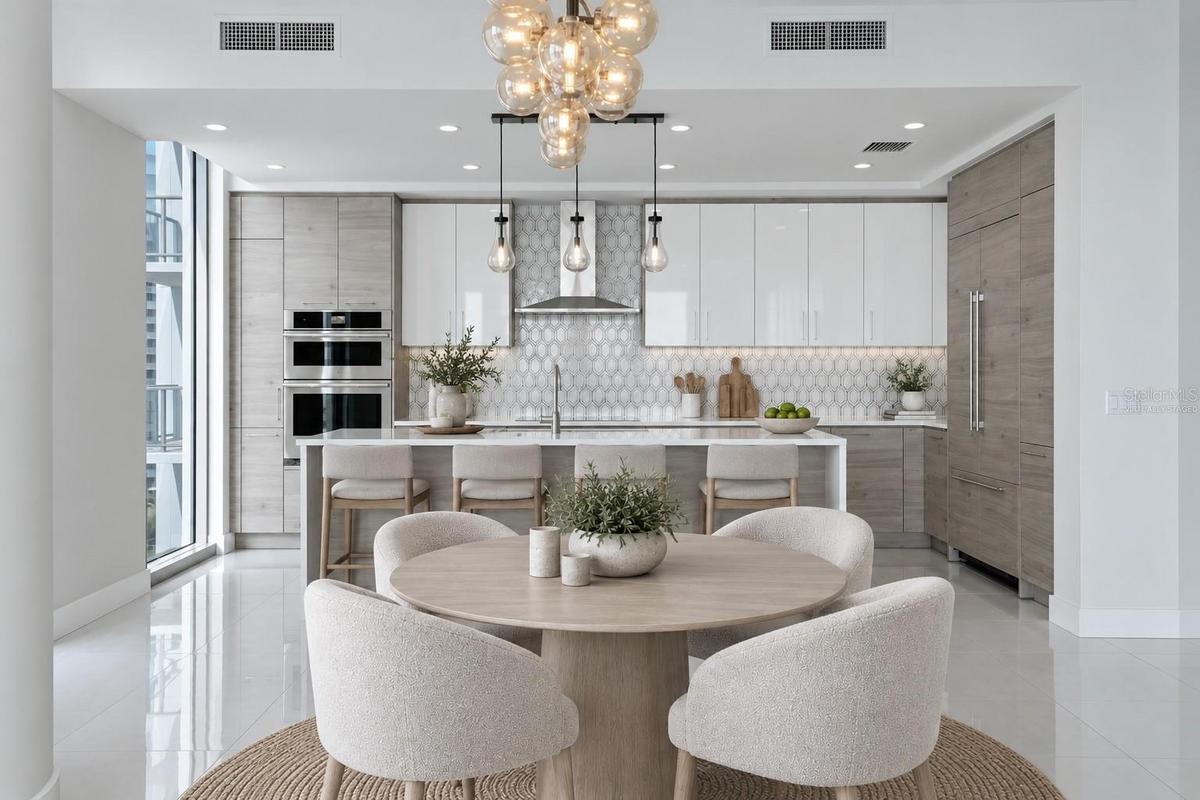 Dining/Kitchen - virtually staged