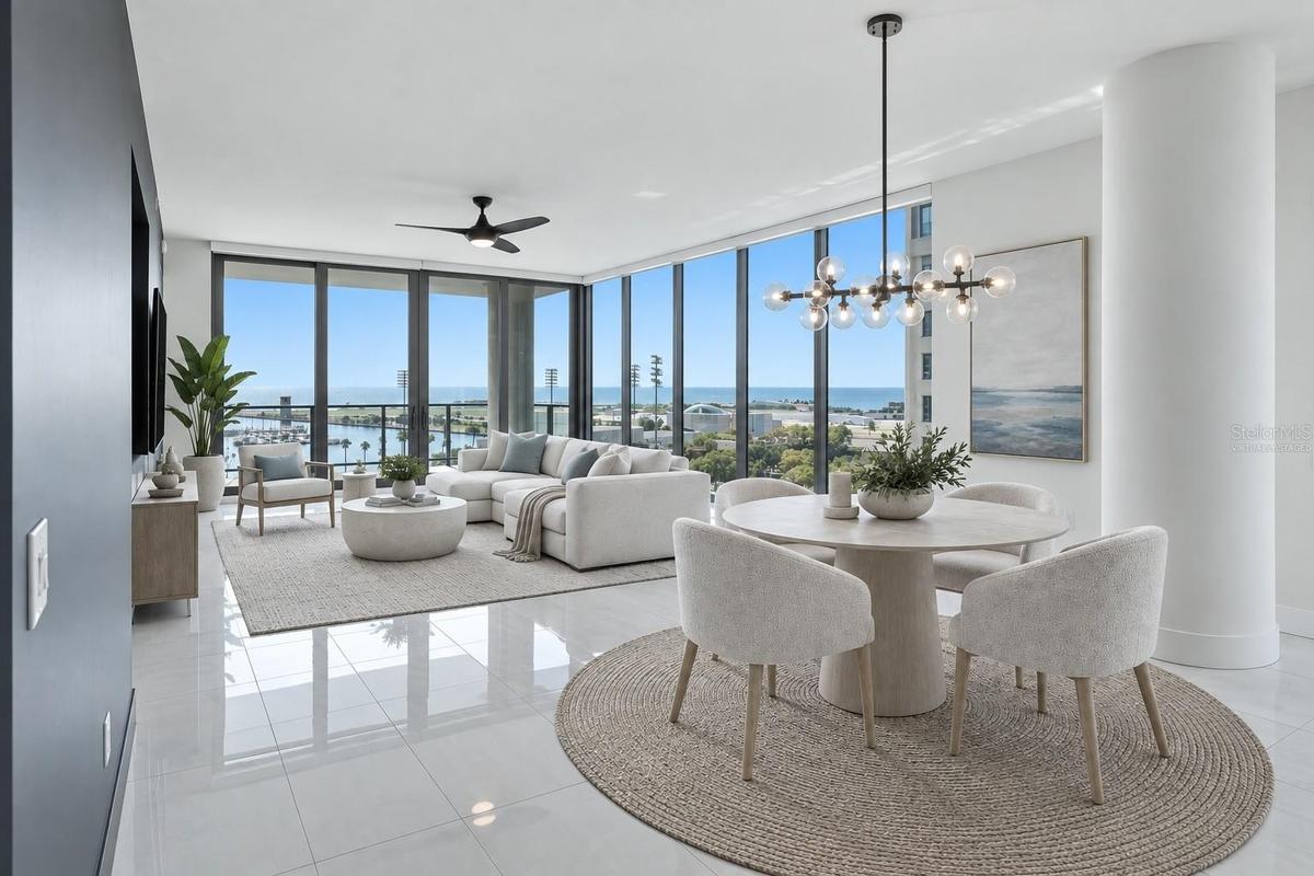 Dining/Living Room - Virtually Staged