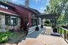 Pergola with roll down awnings