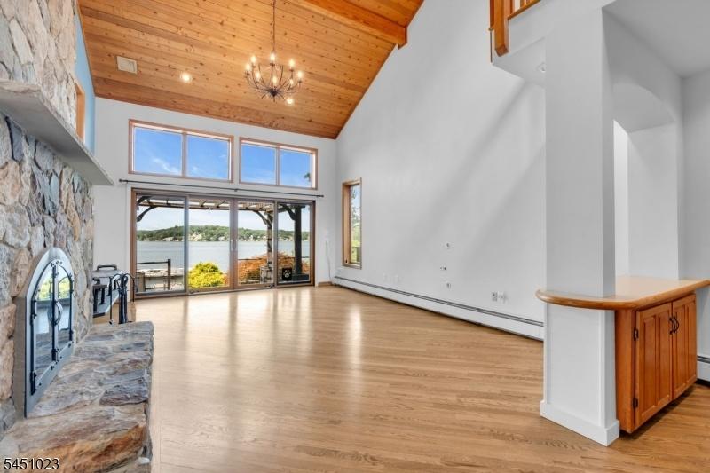 Lakefront walk-out to deck