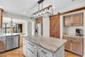 Wood cabinets, granite tops