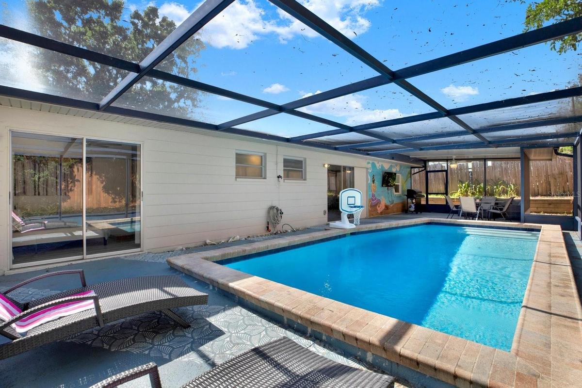 Private, screened in pool