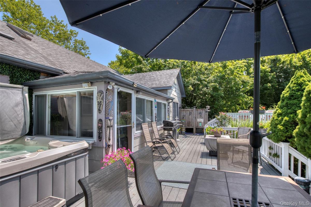 Deck with Large Hot Tub