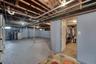 Full basement with walk-in closet and laundry