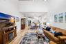 Great room, dining area and kitchen.