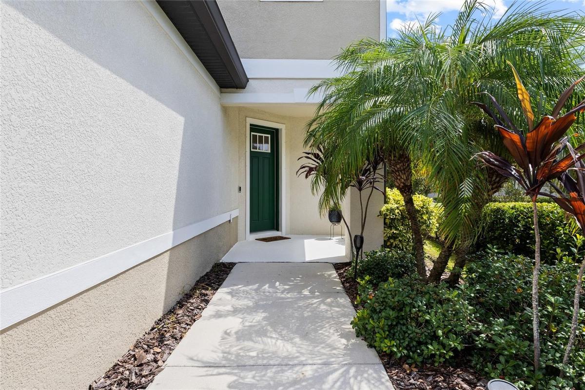 Walk way to front door