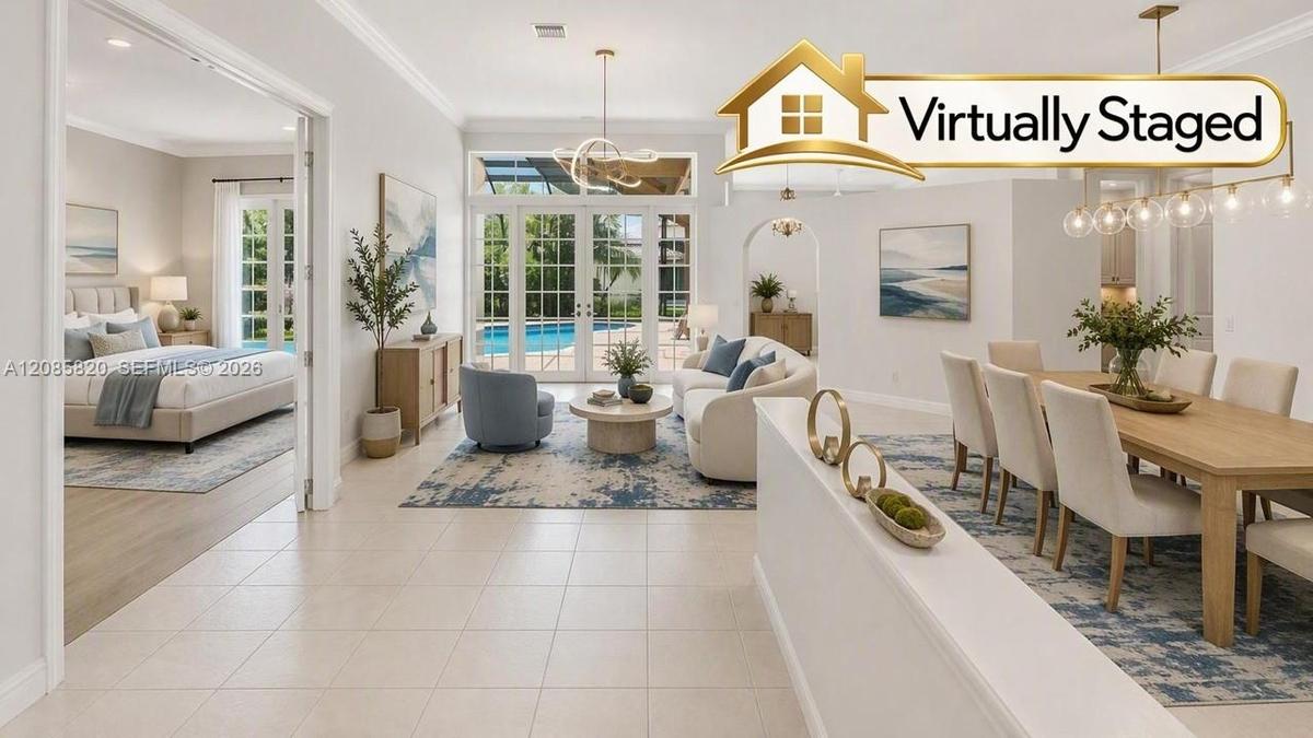 Virtually staged to showcase the space, scale and possibilities.