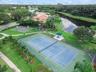 Community tennis court with pickleball play option