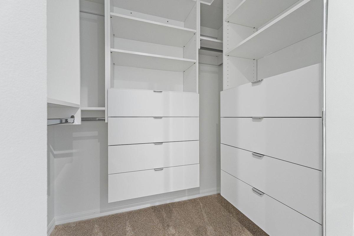 All closets are built out