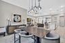 Dining Nook with high end chandelier