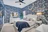 Ensuite Second Guest Bedroom with stunning wallpaper and ensuite full bath