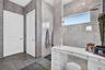 Custom walk in shower with large bench.