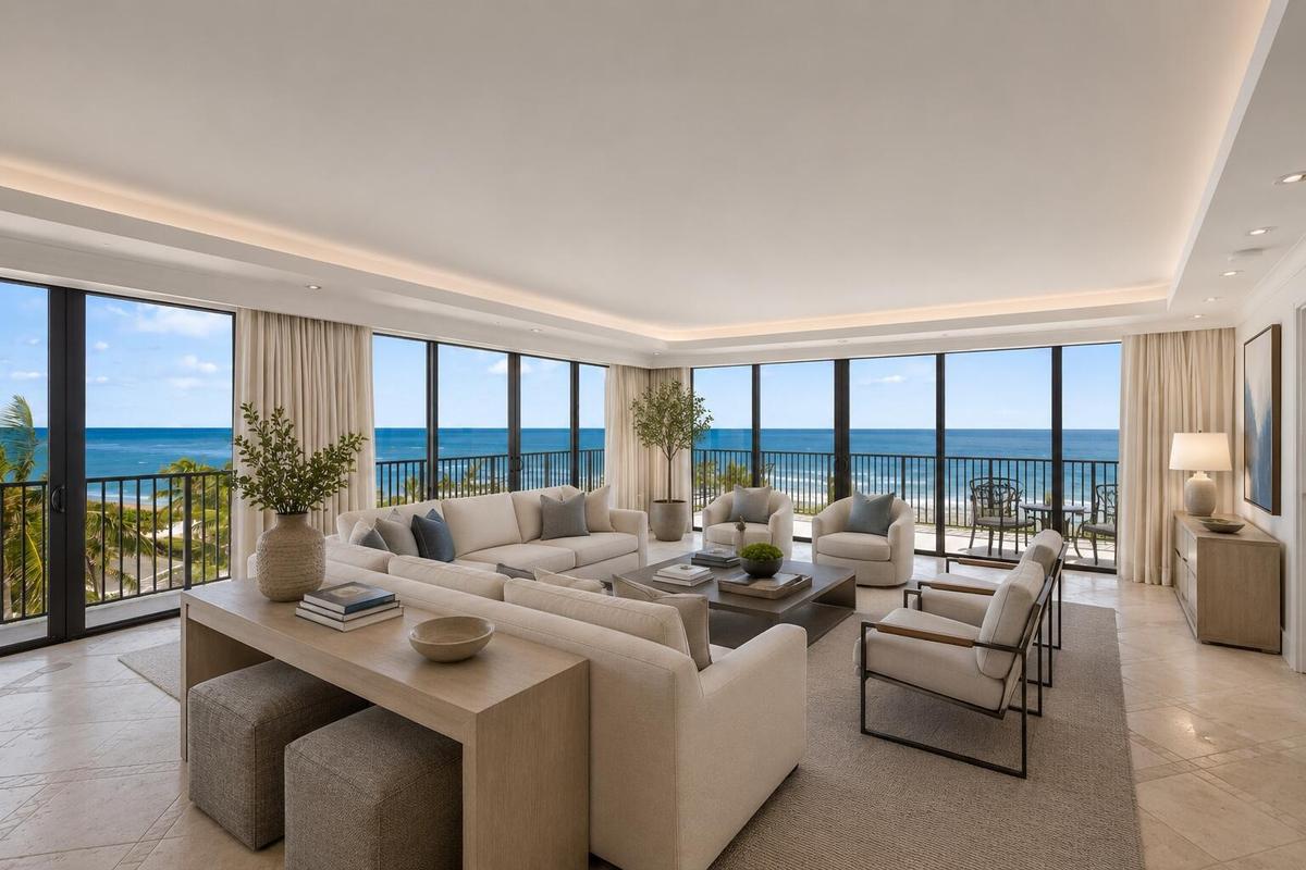 Virtually Staged living room
