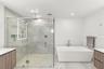 Owners Suite Bathroom; split vanities