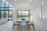 Open concept living and kitchen with contemporary finishes throughout